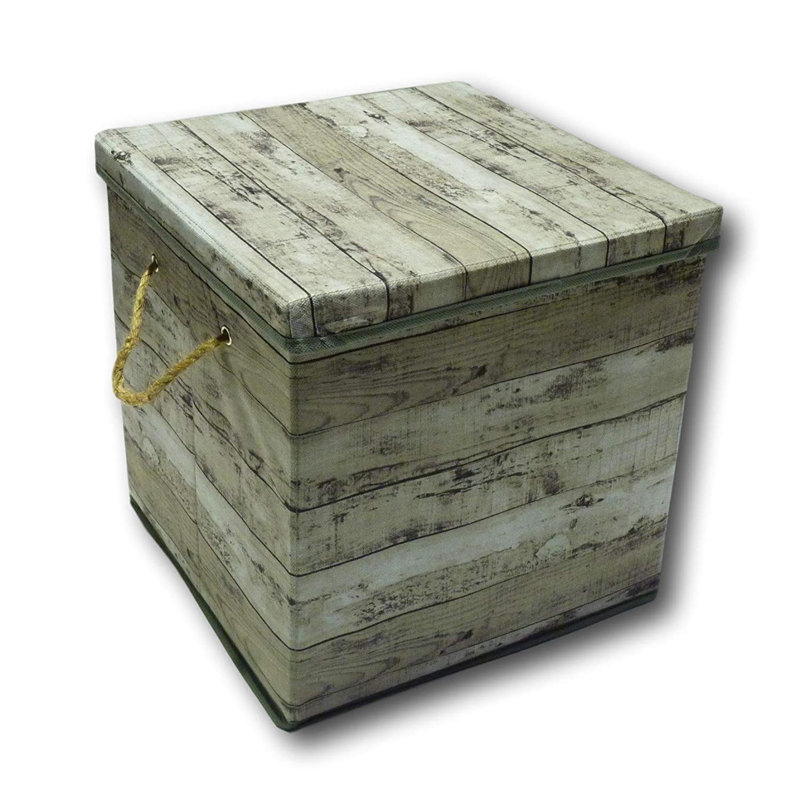Millwood Pines Decorative Bin, 9" H x 9" W x 9" D, Brown