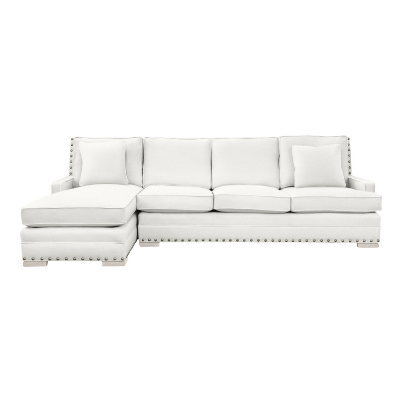 American Bungalow 2-Piece Riverside Chaise Sectional, Yes, Casa Blanca, Kempsey Sheepskin