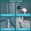 Porte de douche 32 po x 72 po avec verre trempé et pliable facile à installer l 32 po x H 72 po pour une utilisation à long terme