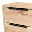Ensemble de 2 commodes modernes à 3 tiroirs avec pieds en métal pour chambre Salem