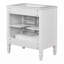 Meuble-lavabo de salle de bain avec lavabo en céramique, armoire et tablettes-681019261