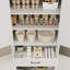 Armoire de rangement de 71 po de hauteur pour garde-manger de style campagnard avec tiroir, 4 portes de grange et 6 tablettes réglables
