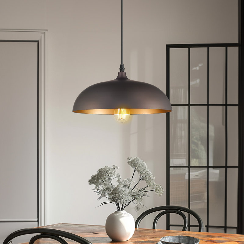 Luminaire suspendu en forme de dôme à 1 lumière Taushif
