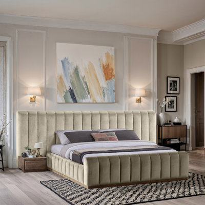 Lit en velours Amara