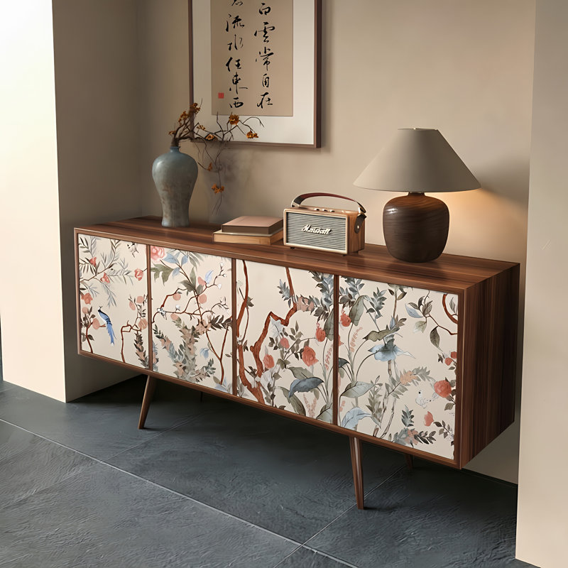 Buffet rétro léger et luxueux, Marron foncé