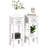 Nightstand Set of 2 with Drawer and Open Storage Shelf, White-125912464