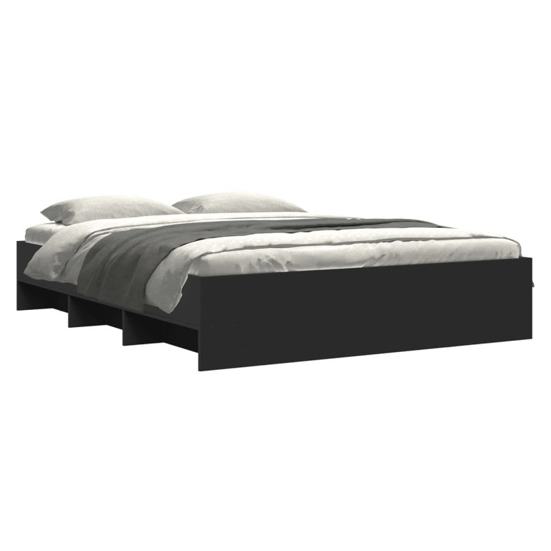 Bed, Black, European Kingsize (160 x 200 cm)