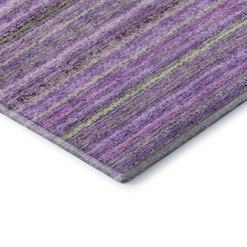 Premium Machine Washable Cerrito AMF598 Purple Runner Rug, Rectangle 10' x 14'