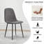 Ensemble de chaise de salle à manger confortable. Siège et dossier intégrés, matériau en lin et coton, assorti à la maison moderne.-781839533-781839528