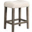 36 - Inch Square Oak Dining Table And 4 Counter Height Stools, 5 Piece Transitional , Engineered Hardwood, Suitable For Room With Linen Blend Fabric Mid Century Modern, Seats 4, Smooth Wood Grain