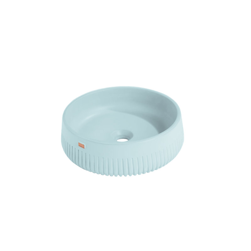 Papua 14.5'' L Bathroom Sink, Caribbean Blue