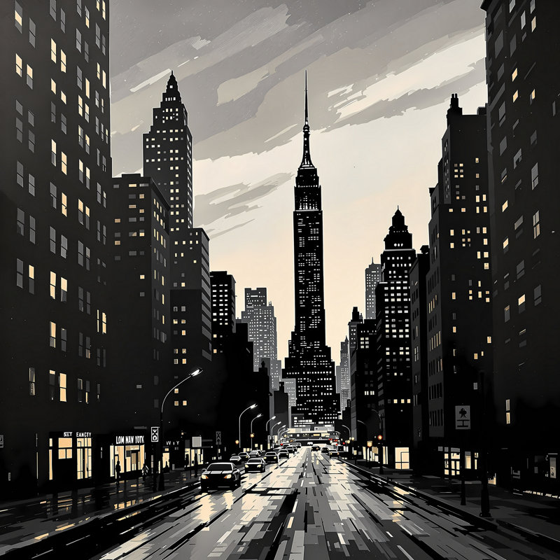 Metropolitan Nights, H 24 po x l 24 po
