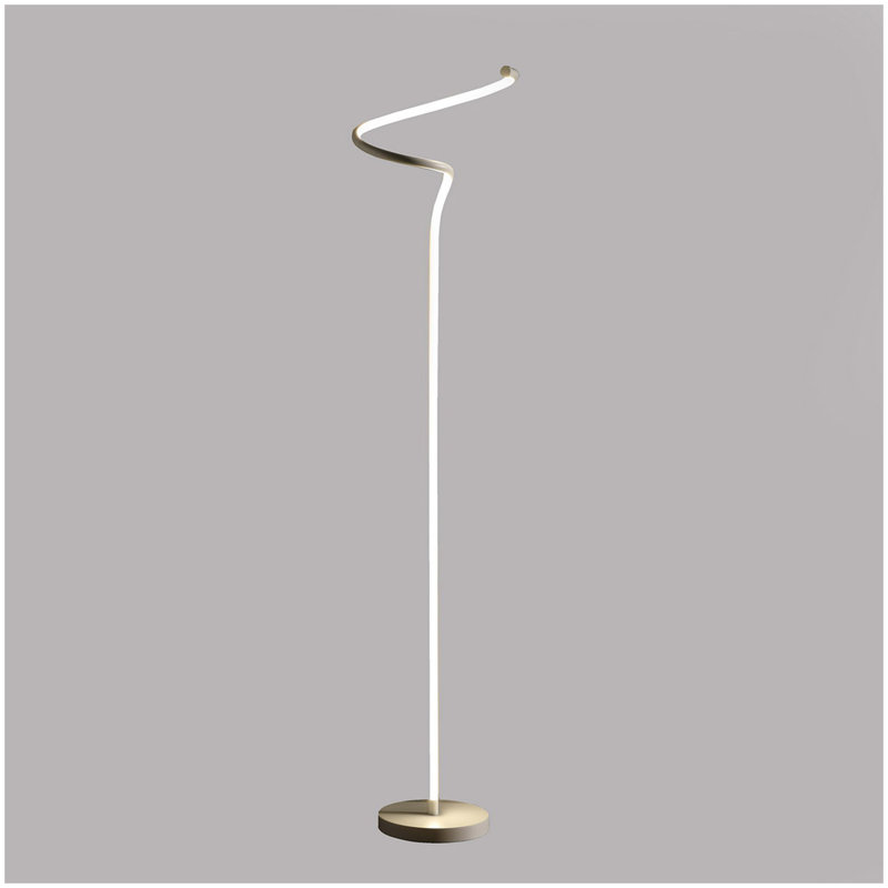 Lampe sur pied 52 po en forme de tube courbé en S 52