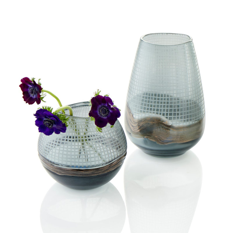 Axiom Glass Table Vase, 11" H x 7.25" W x 7.25" D