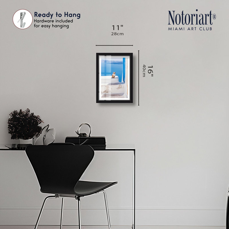 «Marine Mew Shadowbox Print Travel» par Notoriart, Noir, H 16 po x l 11 po
