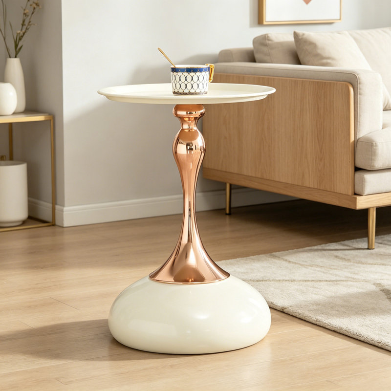 Table d'appoint ronde avec base robuste