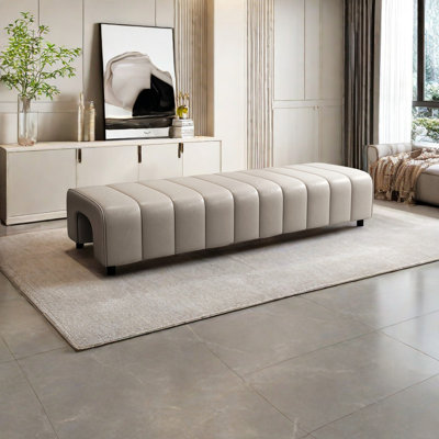 Banc rembourré en cuir Tokie