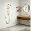 Douche murale en acier inoxydable avec barre coulissante réglable et douchette haute pression-121012021