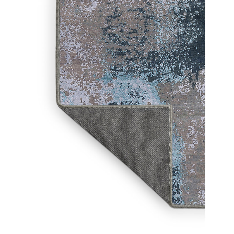Tapis bleu / gris Brethren, Rectangle 8 pi x 10 pi