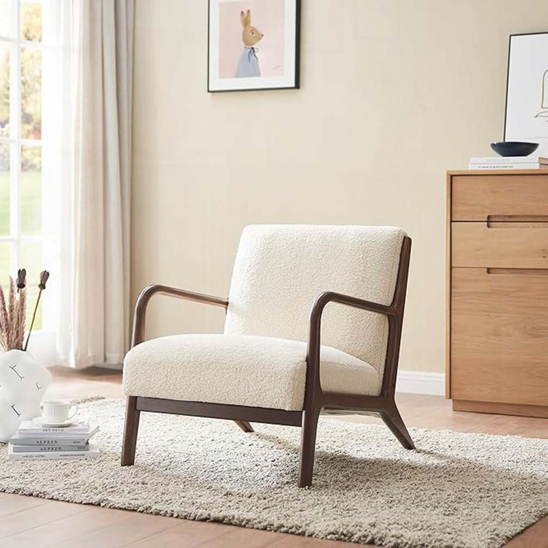 Fauteuil de 26 po de large Jenasys, Lin blanc