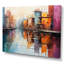 Orange Canal Abstract Reflections Bold, impression sur toile encadrée-1169944819-1169683320