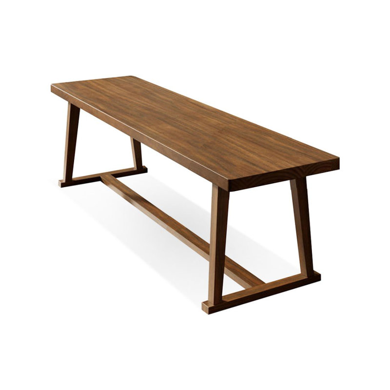 Bureau d'écriture rectangulaire en bois massif noyer, H 29,53 po x l 78,74 po x P 23,62 po