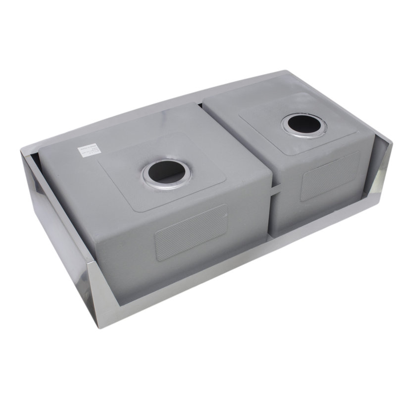 36'' Stainless Steel Double Bowl Undermount Kitchen Sink