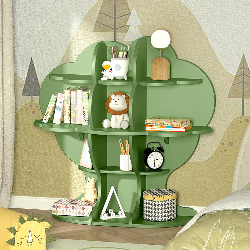 96.5cm H x 96.5cm W Bookcase, Green