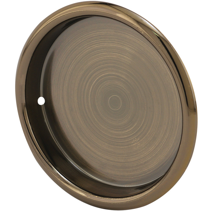 Poignée pour porte de garde-robe, 2 1/8 po, finition laiton antique (paquet de 2)
