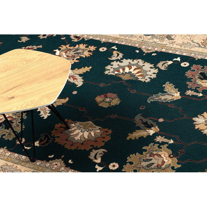 Dethomas Oriental Wool Area Rug, Rectangular 200 x 300cm, Beige/Blue