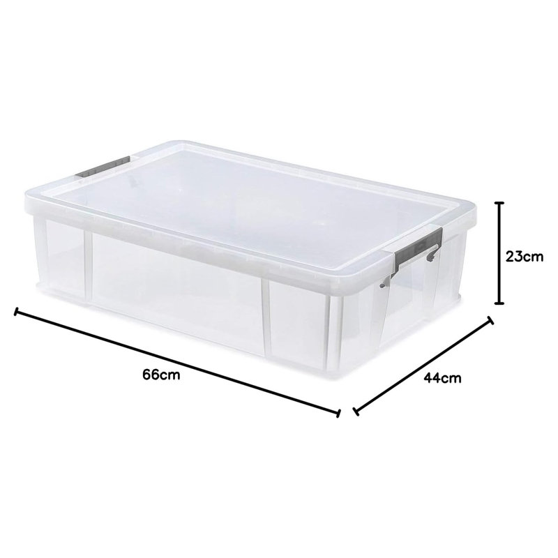 Whitefurze Spacemaster Maxi Storage Box, 37 Litre