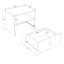 Ensemble de chambre à coucher avec lit plateforme et tête de lit Zen Alpha-1526568615