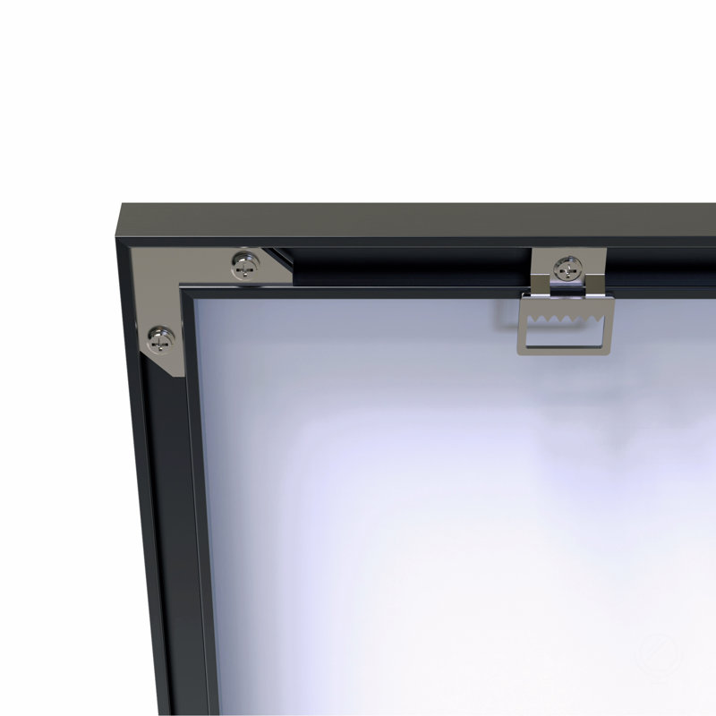 Miroir de salle de bain 48 po x 32 po, Noir