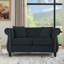 Canapé Chesterfield 58,8 po en velours noir pour le salon-117842265