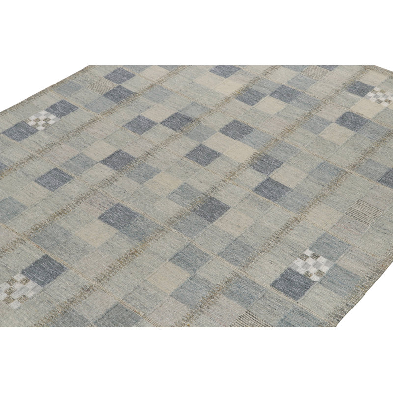 Wool Geometric Area Rug, Rectangle 8' x 10'