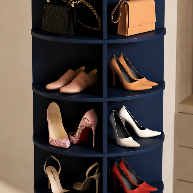 Armoire à chaussures rotative 360 7 couches, Navy Blue