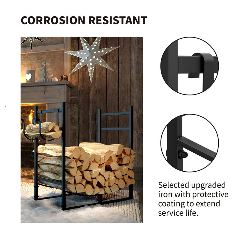 76.5cm W Metal Log Rack
