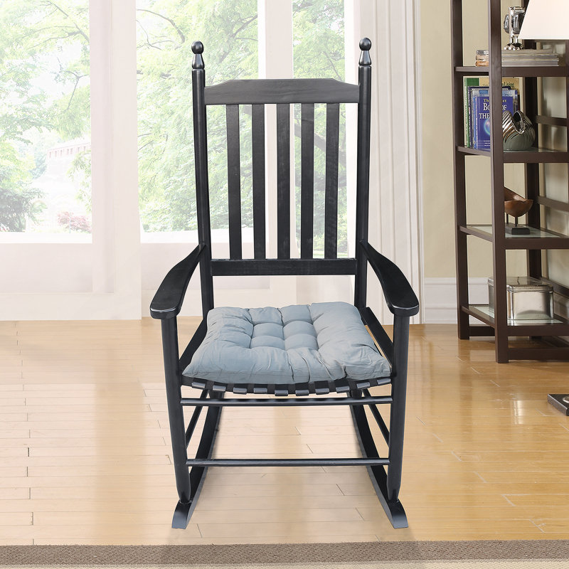 Chaise berçante en bois, Noir