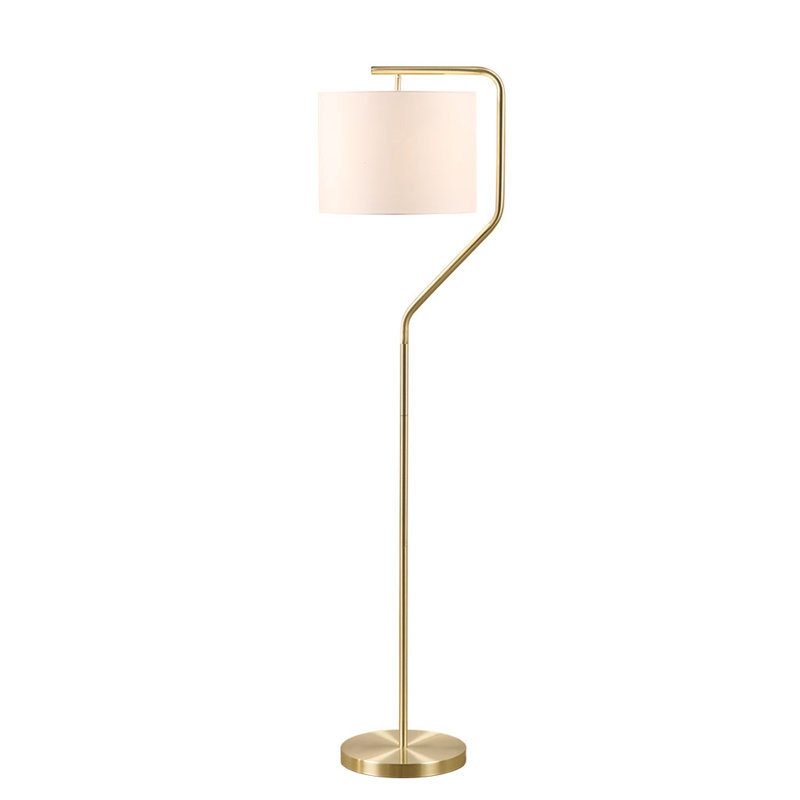 Lampe sur pied angulaire en métal