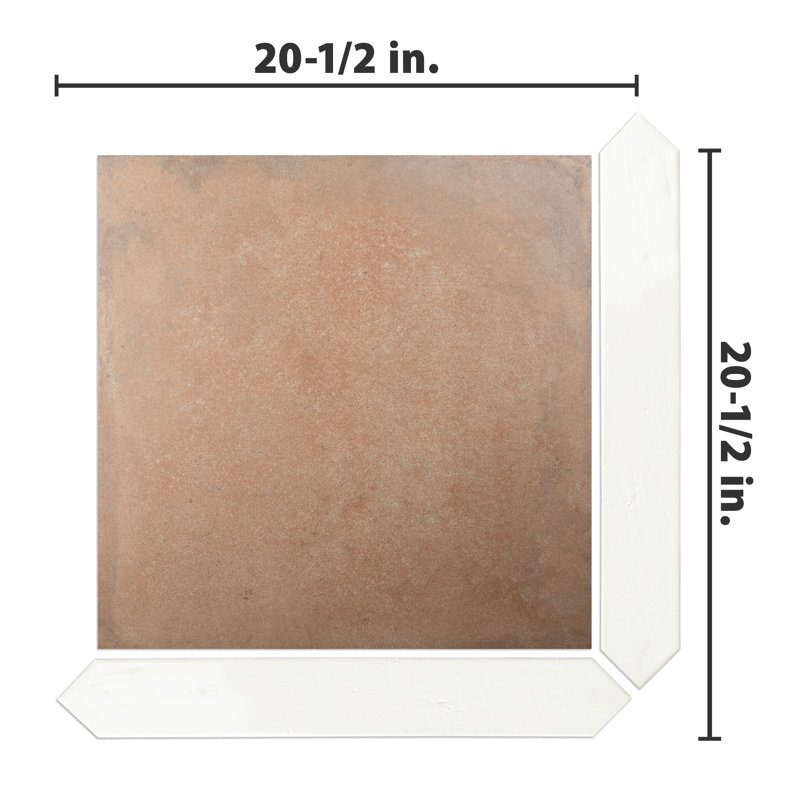 Argile Treillis 20-1/2 In. X 20-1/2 In. Porcelain Floor And Wall Tile Kit