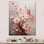 «Minimalist Pink Blossoming Cherr Blossoms I», reproduction sur toile