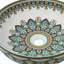 Lavabo vasque rond en céramique artistique 16 po - Lavabo brillant au-dessus du comptoir avec motif imprimé inspiré de la main-120925185