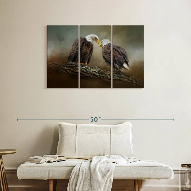 Brampt Quiet Conversation Bald Eagles, 24" H x 38" W