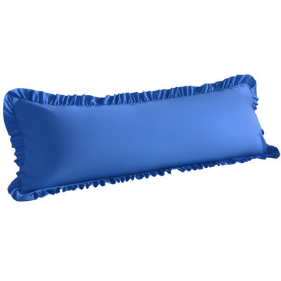 Taie d'oreiller pour le corps en microfibre brossée à volants, taie d'oreiller pour le corps doux infroissable et résistante aux taches, 20 po x 54 po, 1 paquet