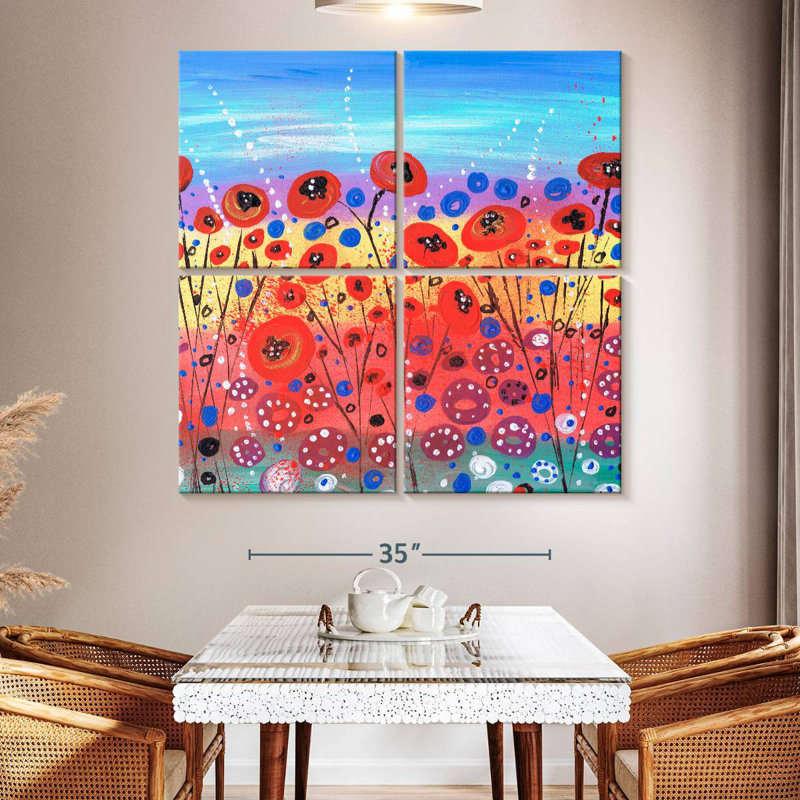 Floraison en été, H 50 po x l 50 po