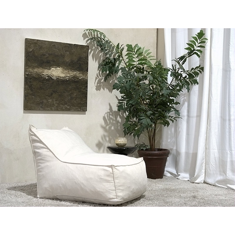 Ettie Fauteuil à billes en tissu résistant à l'eau, Tissu imperméable kaki