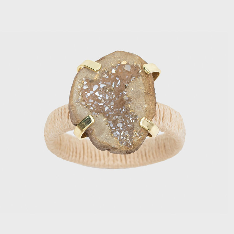 Rustic Druzy Napkin Rings