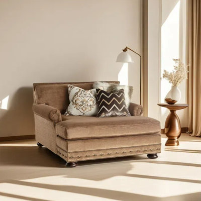 Chaise longue moderne en flanelle élégante et décontractée