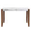 Table de salle à manger moderne de 118 cm (46,5 po), table rectangulaire de style faux marbre avec pattes robustes en bois