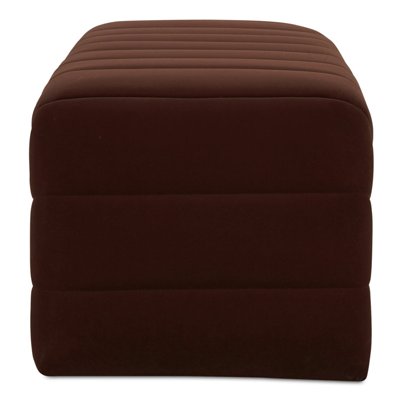 Verity Upholstered Bench, Warm Brown Velvet